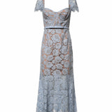 Abiti BLUE FINE LACE MIDI DRESS SS25 048M BL BL SELF-PORTRAIT