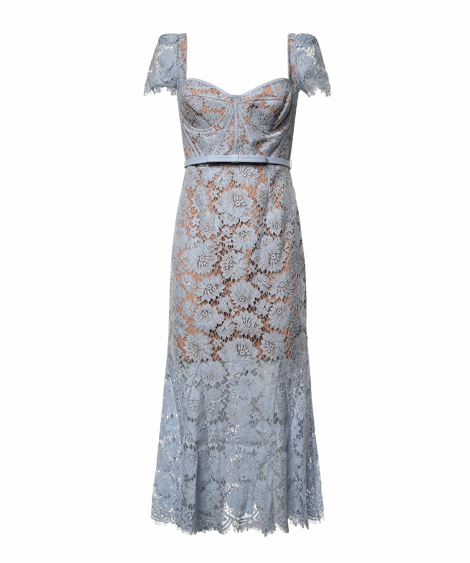 Abiti BLUE FINE LACE MIDI DRESS SS25 048M BL BL SELF-PORTRAIT