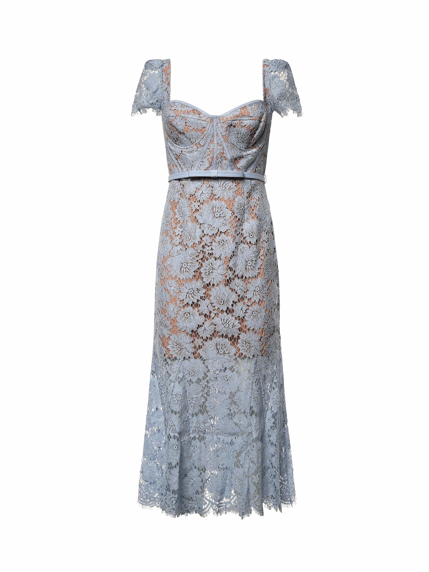 Abiti BLUE FINE LACE MIDI DRESS SS25 048M BL BL SELF-PORTRAIT