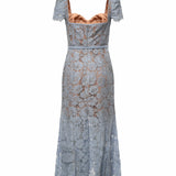 Abiti BLUE FINE LACE MIDI DRESS SS25 048M BL BL SELF-PORTRAIT