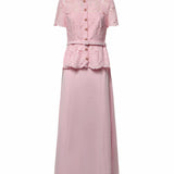 Abiti PINK LACE CREPE MIDI DRESS SS26 020M P P SELF-PORTRAIT