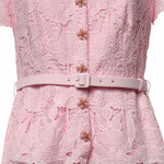 Abiti PINK LACE CREPE MIDI DRESS SS26 020M P P SELF-PORTRAIT