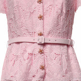 Abiti PINK LACE CREPE MIDI DRESS SS26 020M P P SELF-PORTRAIT