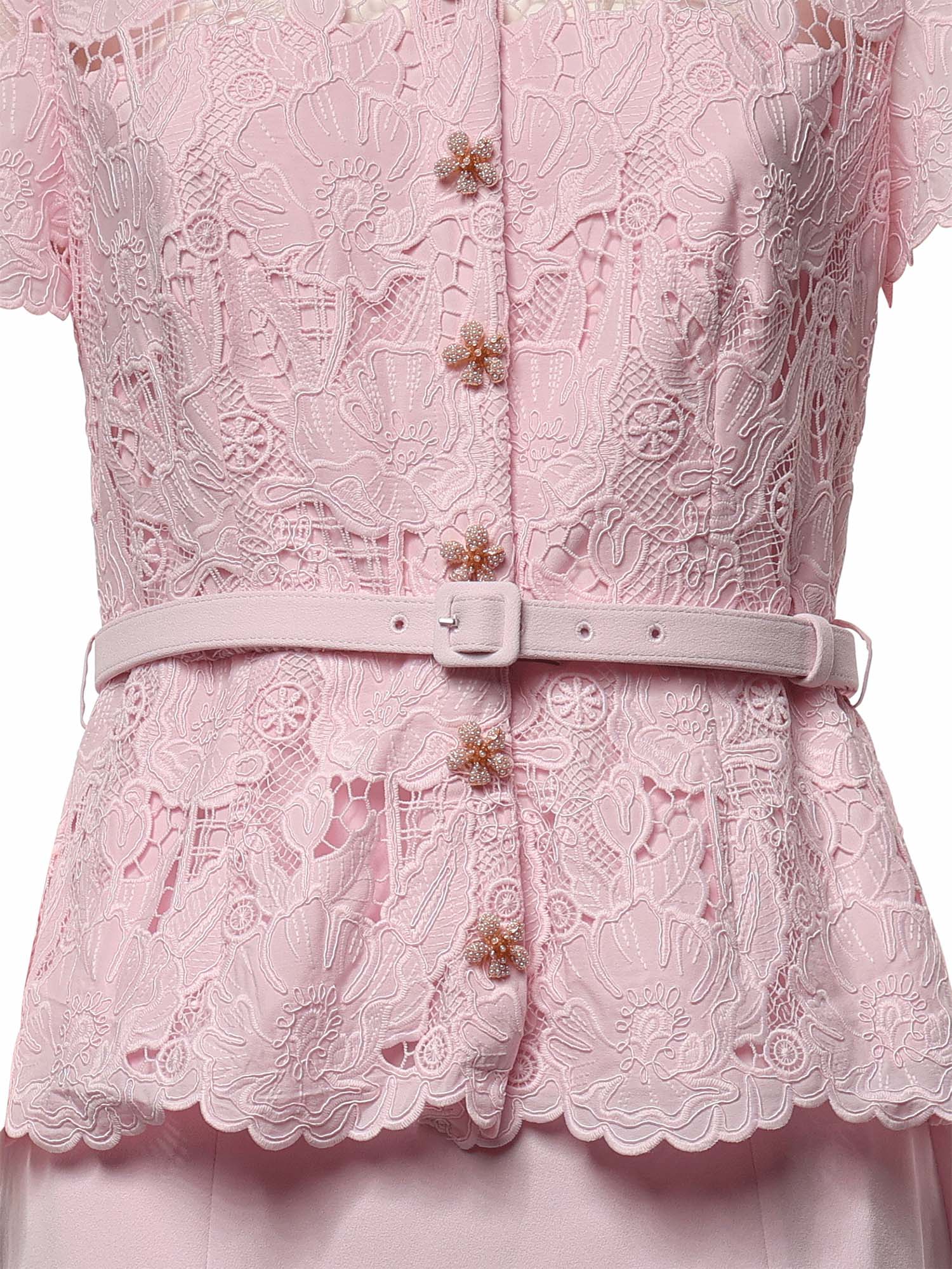 Abiti PINK LACE CREPE MIDI DRESS SS26 020M P P SELF-PORTRAIT