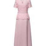 Abiti PINK LACE CREPE MIDI DRESS SS26 020M P P SELF-PORTRAIT