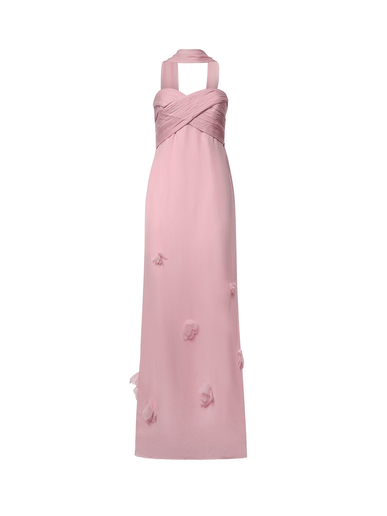 Abiti PINK GEORGETTE SCARF MAXI DRESS SS26 258X P P SELF-PORTRAIT