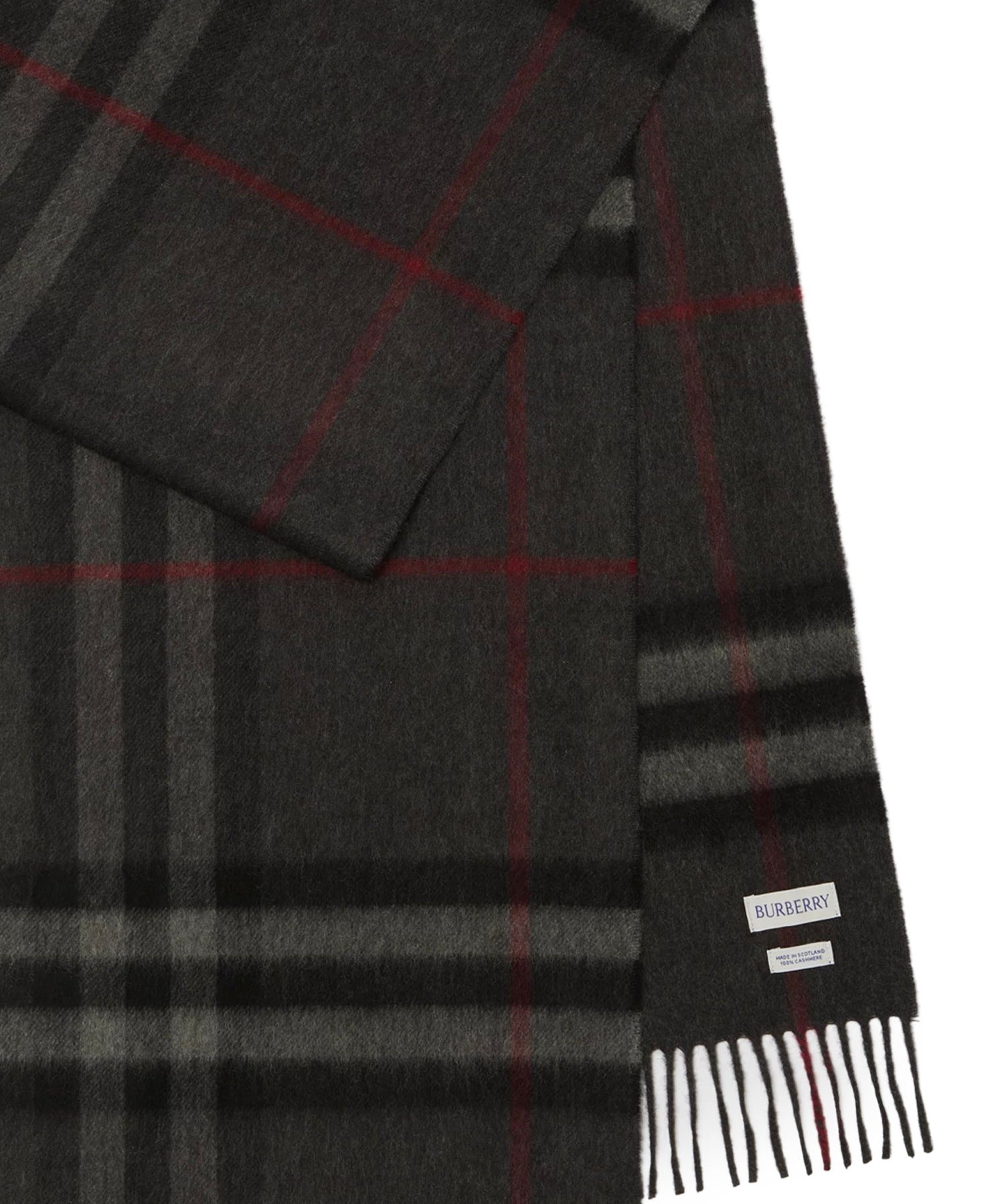 Sciarpe CASHMERE SCARVES CHARCOAL GREY 8077880 A1208 A1208 BURBERRY