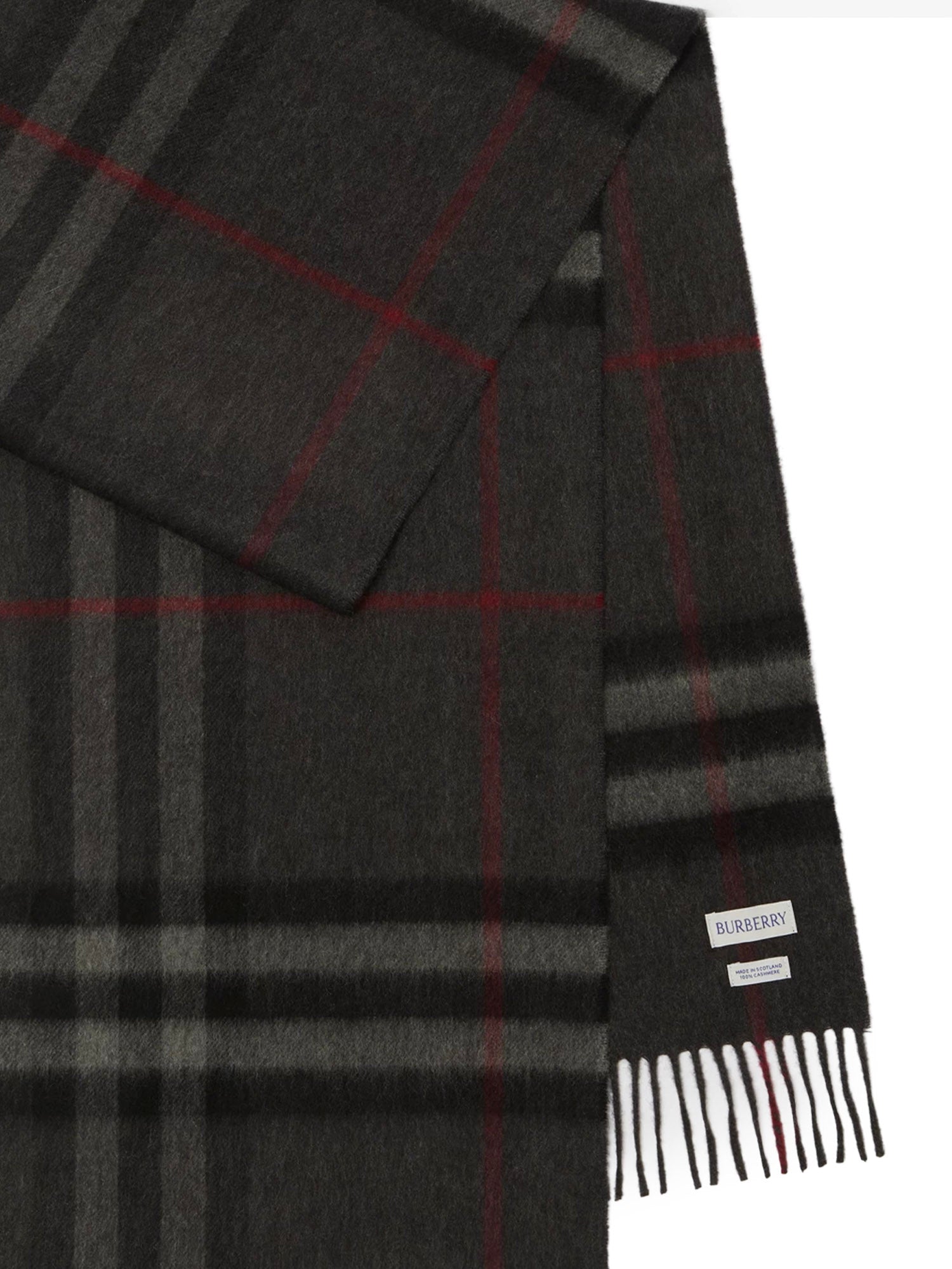 Sciarpe CASHMERE SCARVES CHARCOAL GREY 8077880 A1208 A1208 BURBERRY