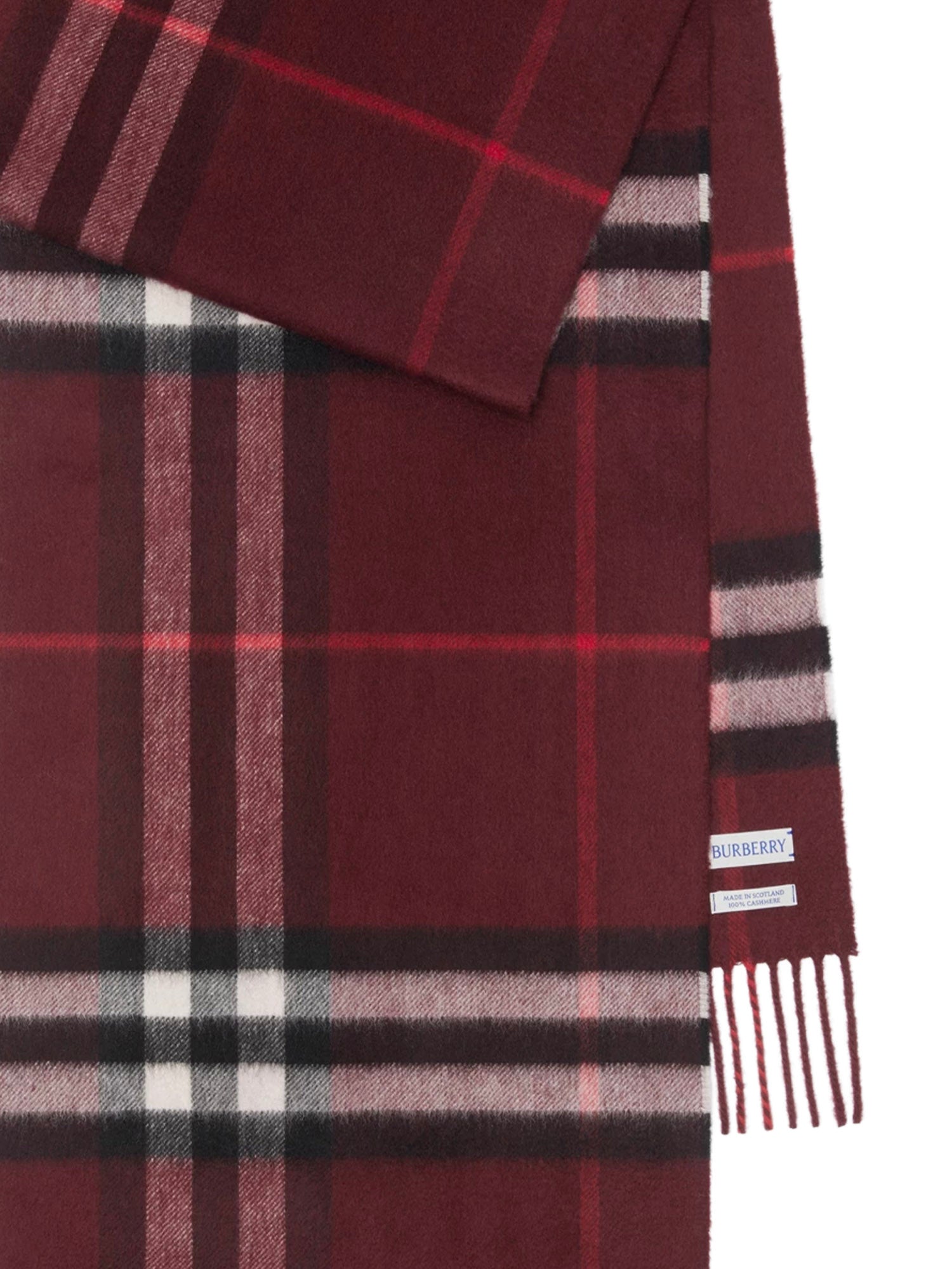 Sciarpe CASHMERE SCARVES OXBLOOD RED 8112639 A1308 A1308 BURBERRY