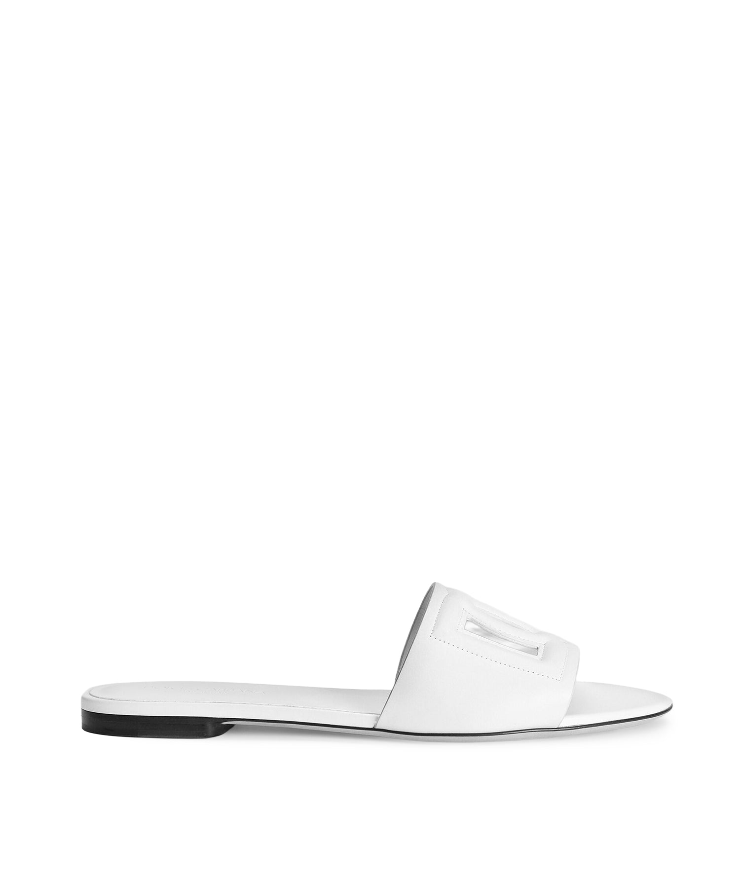 Sandali FLAT SLIDES BIANCO CQ0436 AY329 80001 80001 DOLCE & GABBANA
