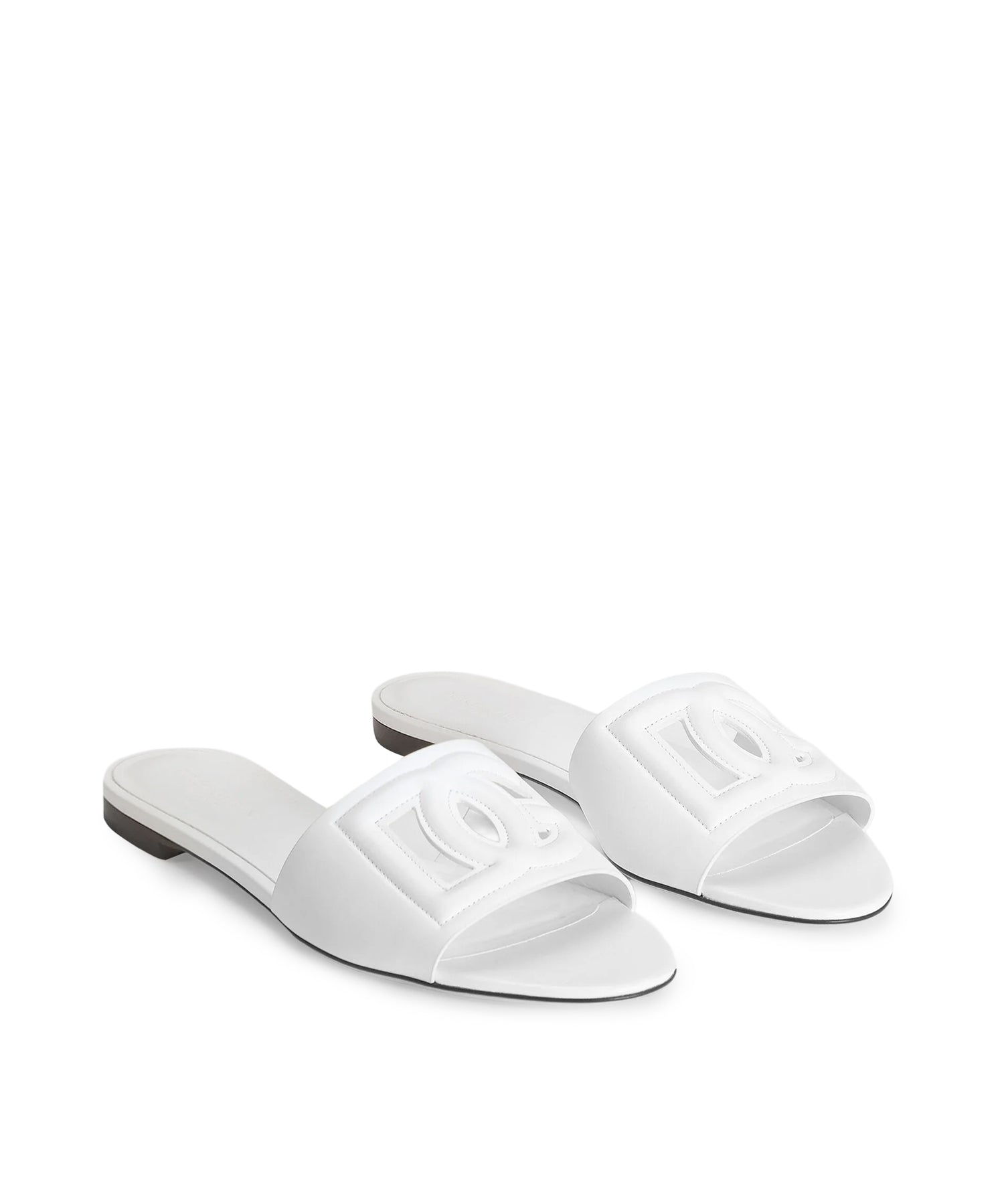 Sandali FLAT SLIDES BIANCO CQ0436 AY329 80001 80001 DOLCE & GABBANA