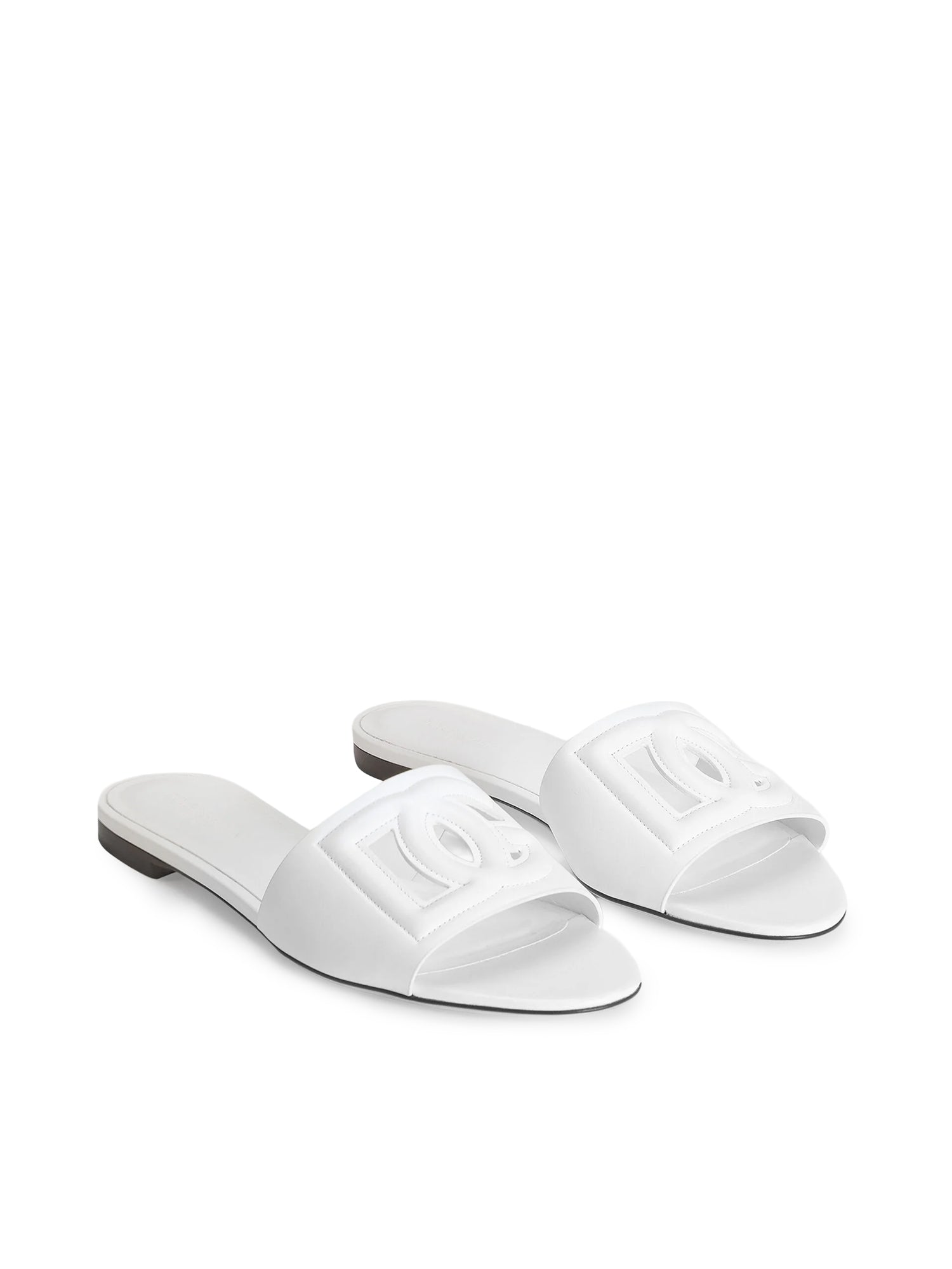 Sandali FLAT SLIDES BIANCO CQ0436 AY329 80001 80001 DOLCE & GABBANA