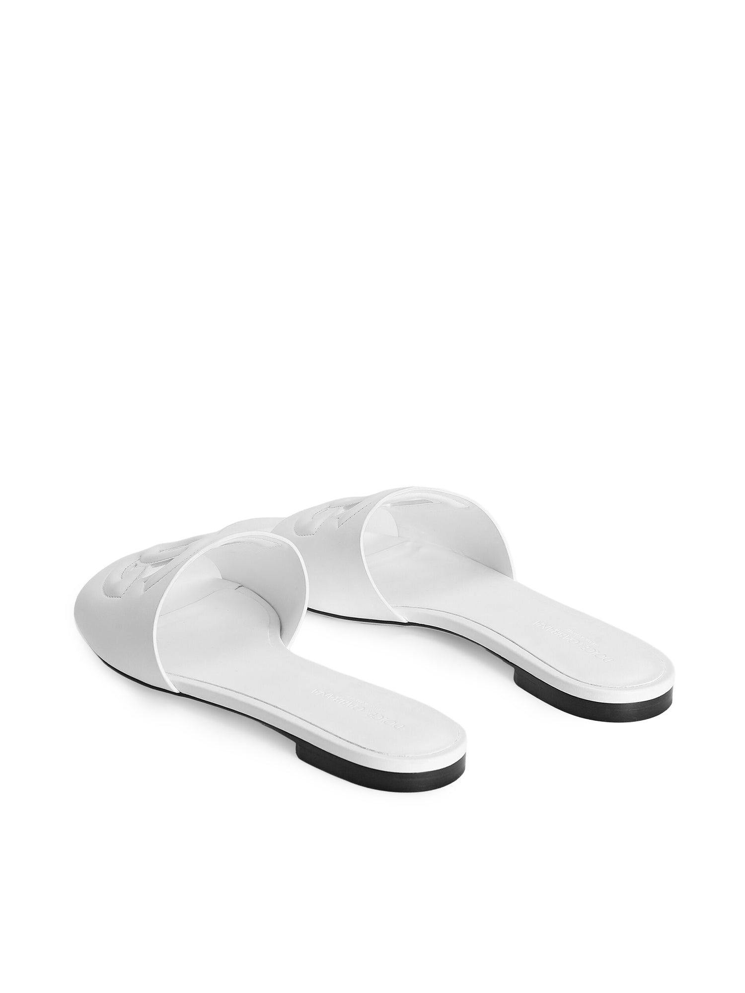 Sandali FLAT SLIDES BIANCO CQ0436 AY329 80001 80001 DOLCE & GABBANA