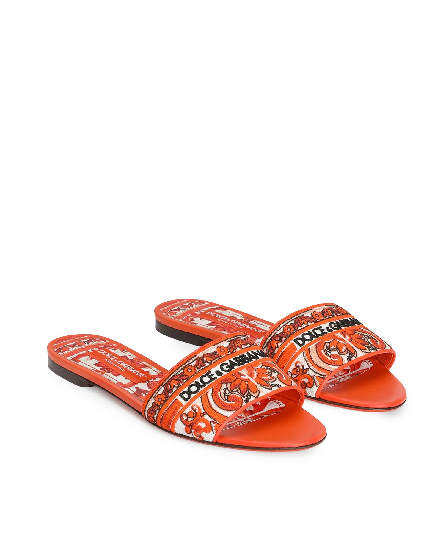 Sandali FLAT SLIDES MULTICOLOR/ORANGE CQ0571 AV804 8W801 8W801 DOLCE & GABBANA
