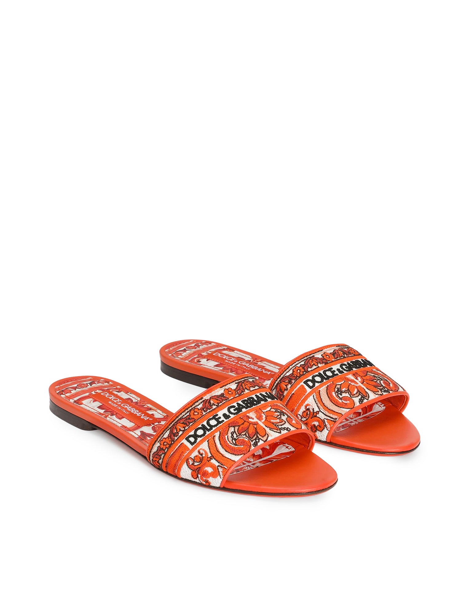 Sandali FLAT SLIDES MULTICOLOR/ORANGE CQ0571 AV804 8W801 8W801 DOLCE & GABBANA