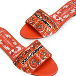Sandali FLAT SLIDES MULTICOLOR/ORANGE CQ0571 AV804 8W801 8W801 DOLCE & GABBANA