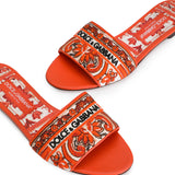 Sandali FLAT SLIDES MULTICOLOR/ORANGE CQ0571 AV804 8W801 8W801 DOLCE & GABBANA