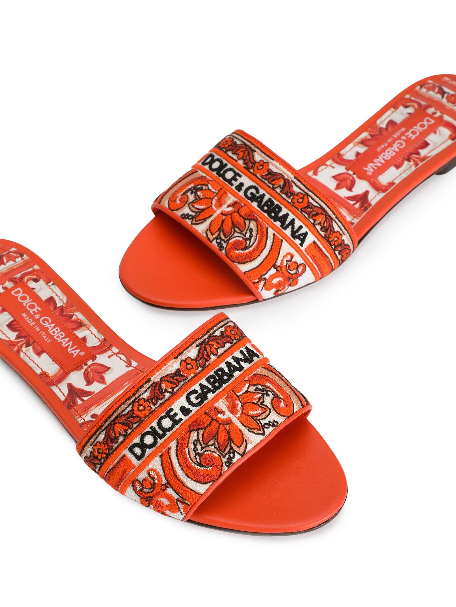 Sandali FLAT SLIDES MULTICOLOR/ORANGE CQ0571 AV804 8W801 8W801 DOLCE & GABBANA