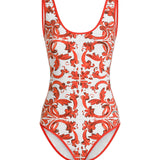 Costumi Da Bagno OLYMPIC ONE PIECE MAIOLICA 4L ARANCION O9A46J ONO19 IE5DQ IE5DQ DOLCE & GABBANA