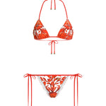 Costumi Da Bagno SLIDING TRIANG+TANGA MAIOLICA 7 ORANGE O8A23J ONO19 IX3TN IX3TN DOLCE & GABBANA