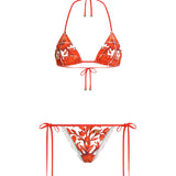 Costumi Da Bagno SLIDING TRIANG+TANGA MAIOLICA 7 ORANGE O8A23J ONO19 IX3TN IX3TN DOLCE & GABBANA