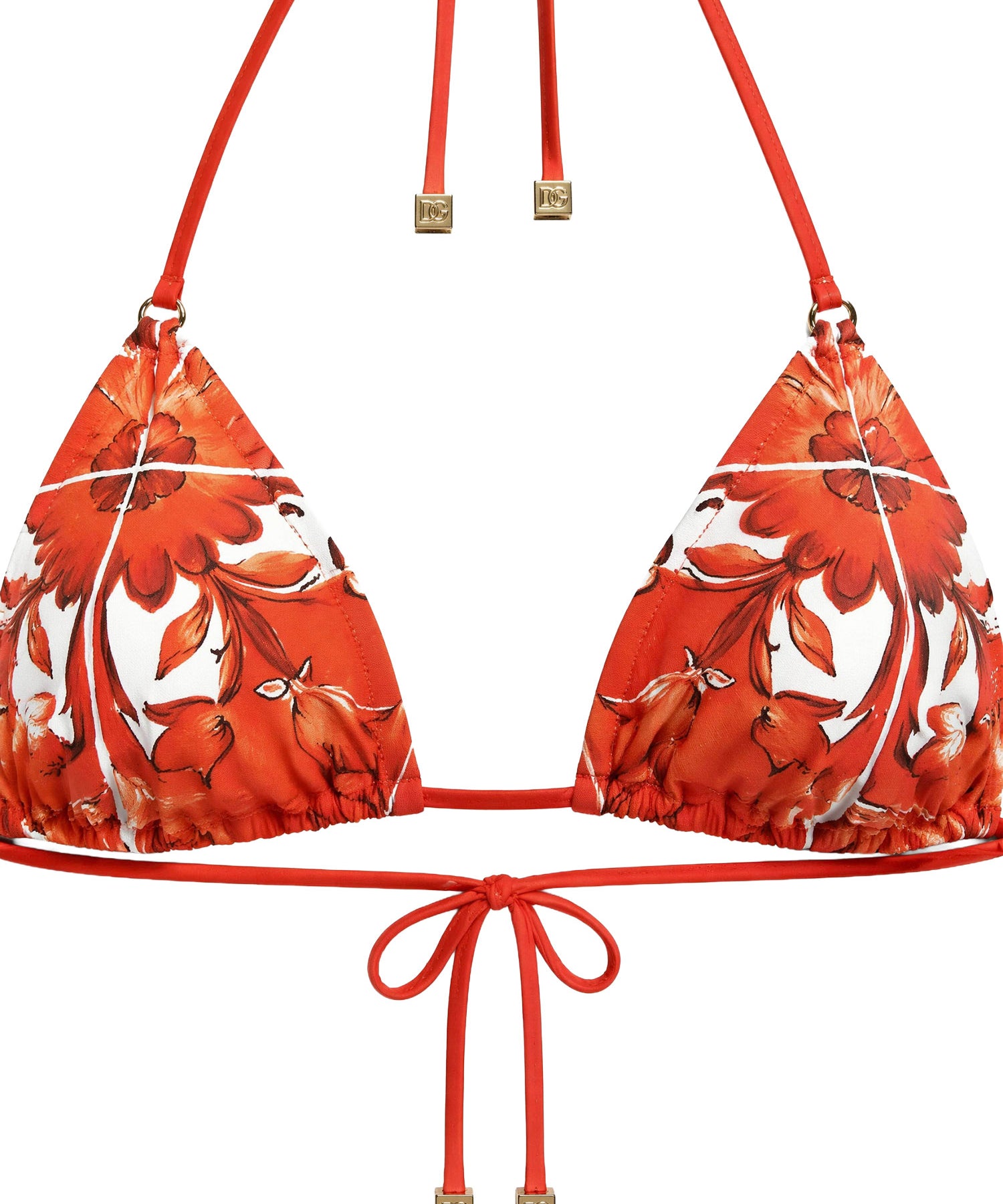 Costumi Da Bagno SLIDING TRIANG+TANGA MAIOLICA 7 ORANGE O8A23J ONO19 IX3TN IX3TN DOLCE & GABBANA