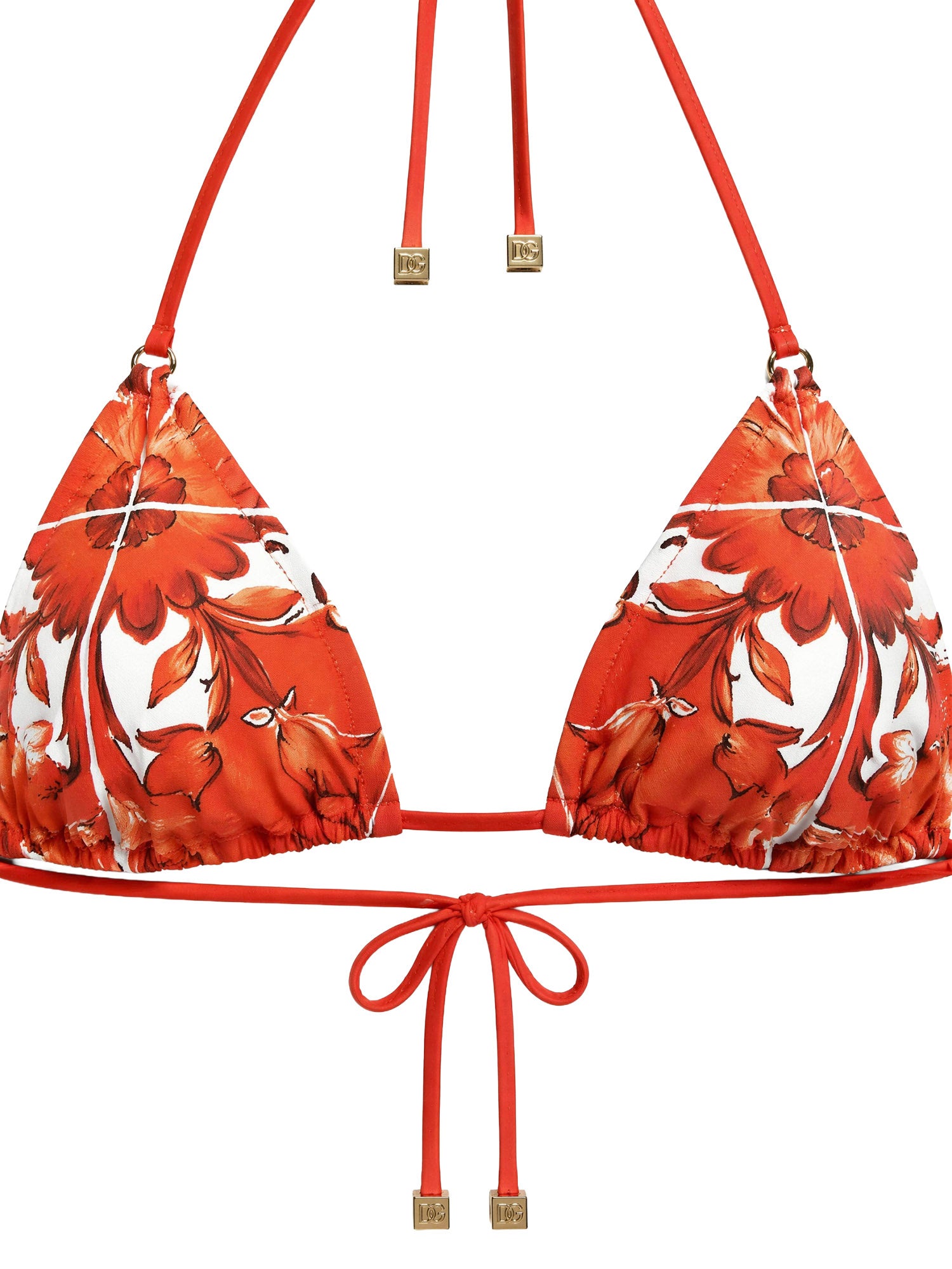 Costumi Da Bagno SLIDING TRIANG+TANGA MAIOLICA 7 ORANGE O8A23J ONO19 IX3TN IX3TN DOLCE & GABBANA
