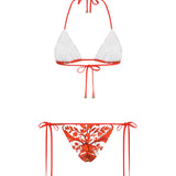 Costumi Da Bagno SLIDING TRIANG+TANGA MAIOLICA 7 ORANGE O8A23J ONO19 IX3TN IX3TN DOLCE & GABBANA