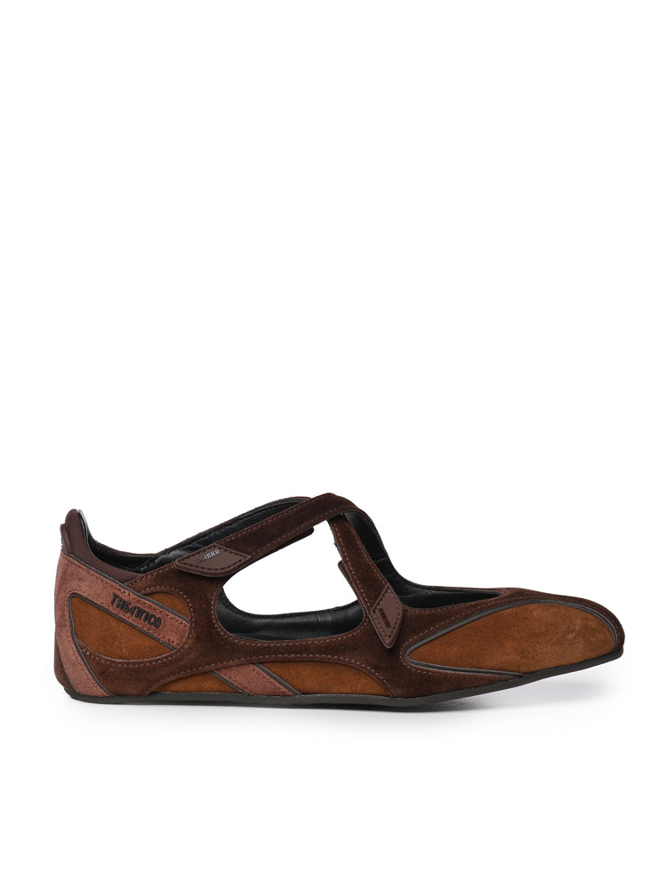 Ballerine 'FLOOR01' BALLERINA FLAT BROWN SHADES 261WSH00871 LBT040AA 773 773 THE Attico