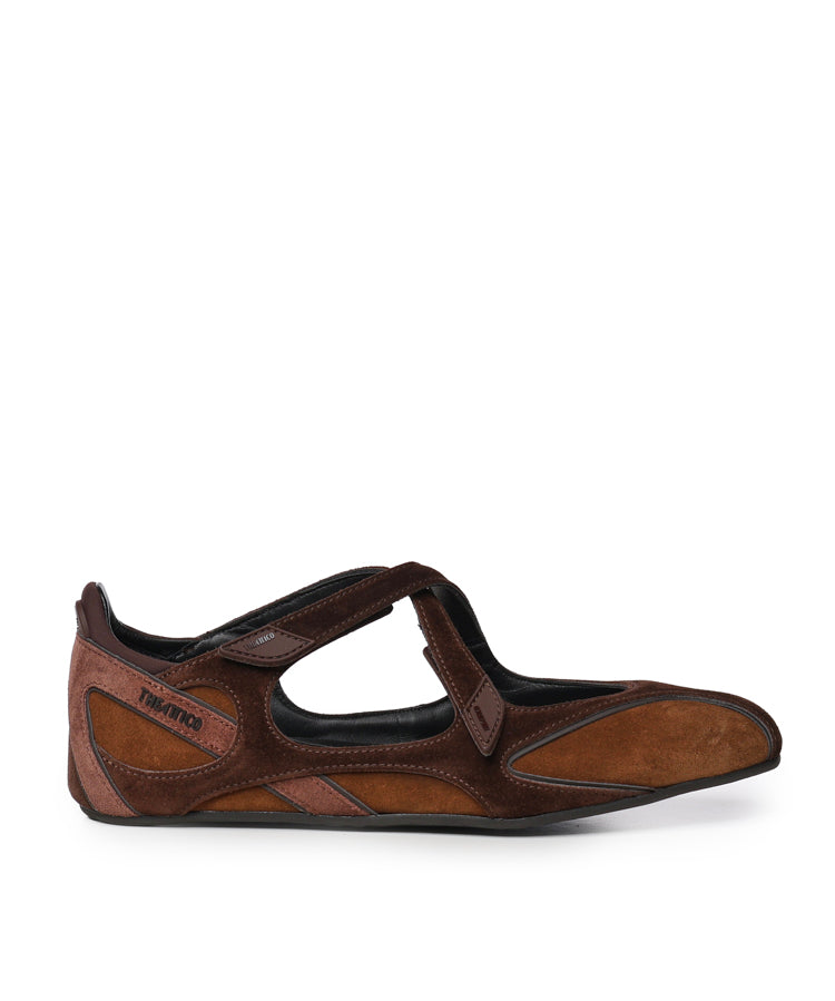Ballerine 'FLOOR01' BALLERINA FLAT BROWN SHADES 261WSH00871 LBT040AA 773 773 THE Attico