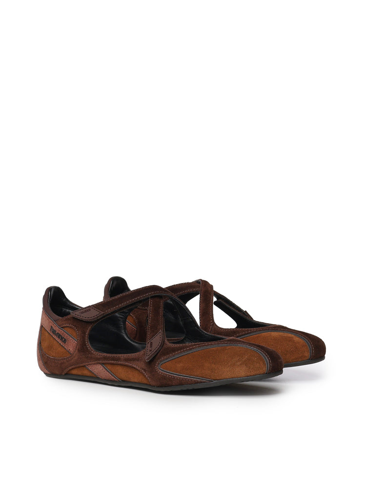 Ballerine 'FLOOR01' BALLERINA FLAT BROWN SHADES 261WSH00871 LBT040AA 773 773 THE Attico