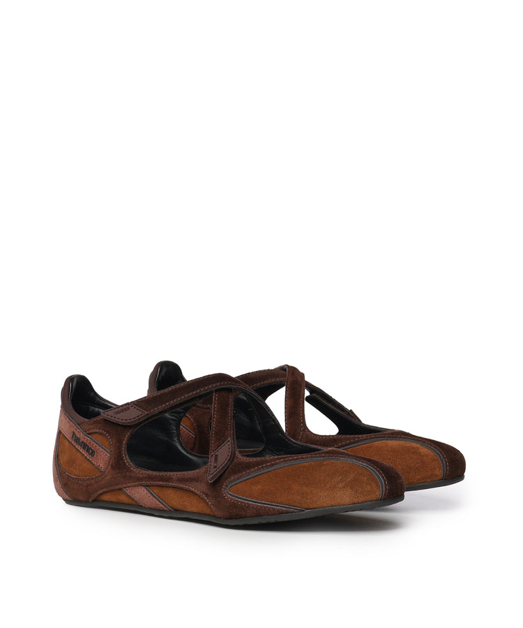 Ballerine 'FLOOR01' BALLERINA FLAT BROWN SHADES 261WSH00871 LBT040AA 773 773 THE Attico