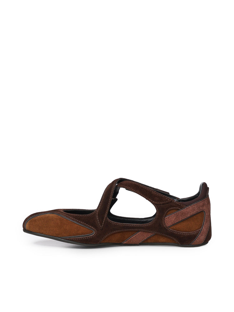 Ballerine 'FLOOR01' BALLERINA FLAT BROWN SHADES 261WSH00871 LBT040AA 773 773 THE Attico