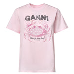 T-shirt BASIC COTTON JERSEY T-SHIRT CHALK PINK A1050197 868 868 GANNI