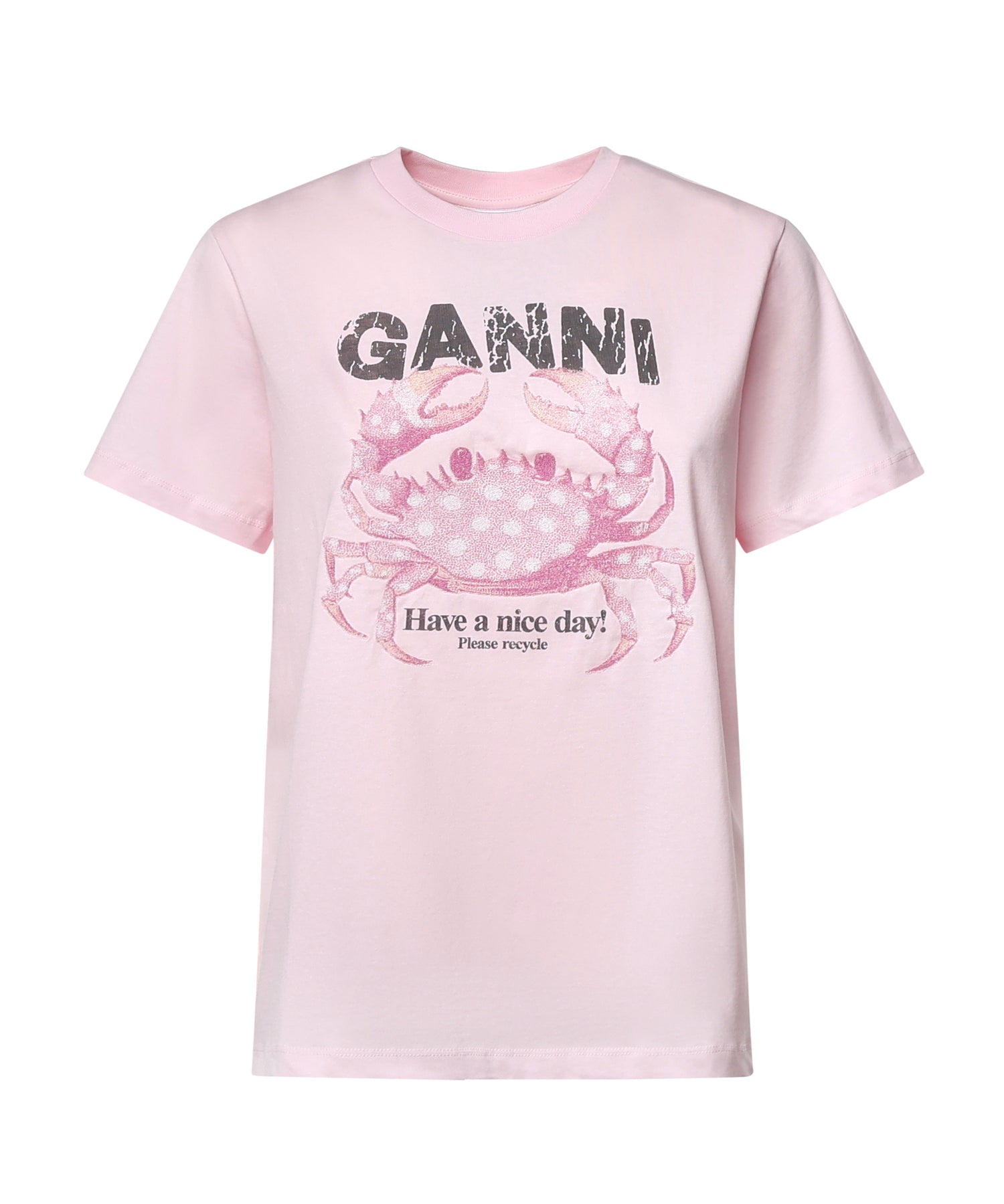 T-shirt BASIC COTTON JERSEY T-SHIRT CHALK PINK A1050197 868 868 GANNI