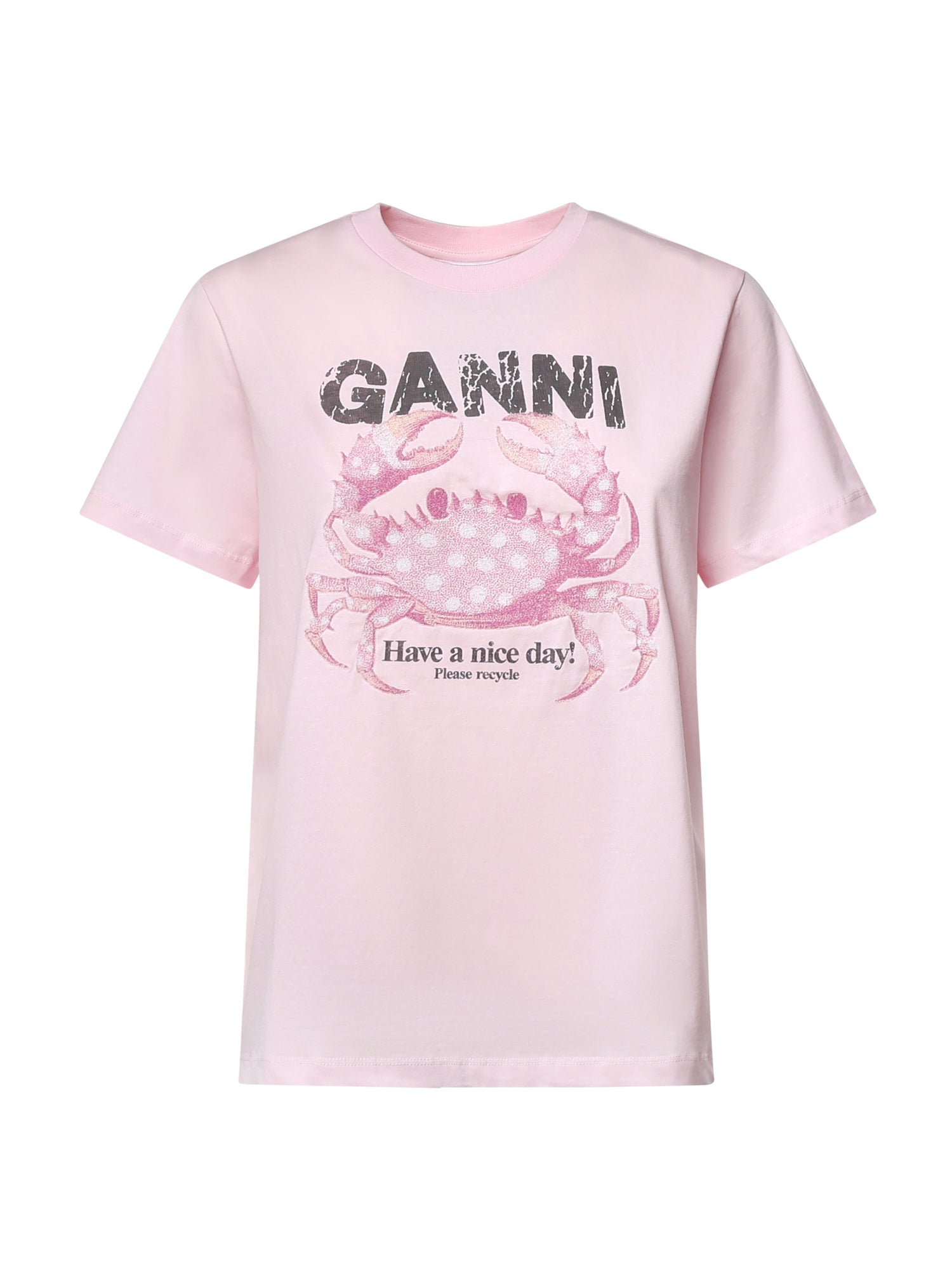 T-shirt BASIC COTTON JERSEY T-SHIRT CHALK PINK A1050197 868 868 GANNI