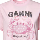 T-shirt BASIC COTTON JERSEY T-SHIRT CHALK PINK A1050197 868 868 GANNI