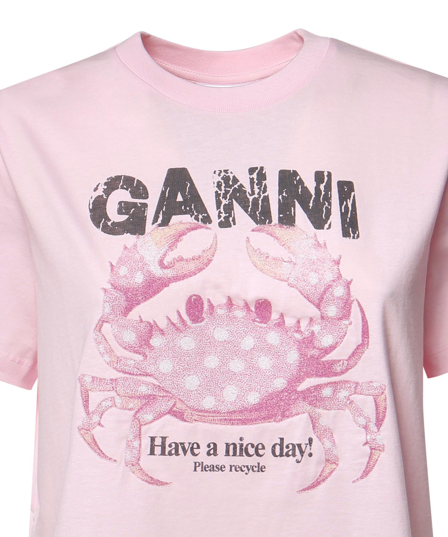 T-shirt BASIC COTTON JERSEY T-SHIRT CHALK PINK A1050197 868 868 GANNI