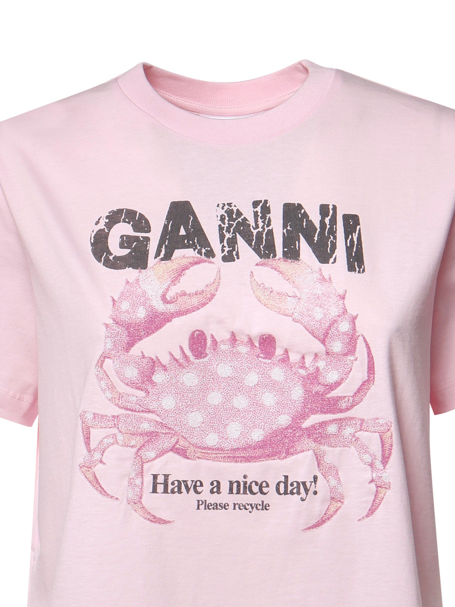 T-shirt BASIC COTTON JERSEY T-SHIRT CHALK PINK A1050197 868 868 GANNI