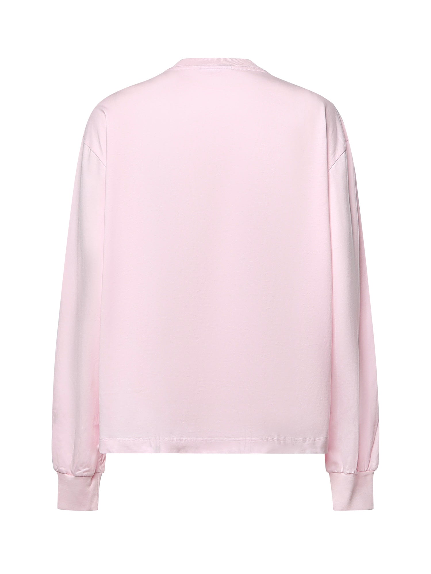 T-shirt BASIC COTTON JERSEY LONGSLEEVE CRAB CHALK PINK A1050242 868 868 GANNI