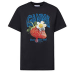 T-shirt BASIC COTTON JERSEY STRAWBERRY PHANTOM A1050257 252 252 GANNI