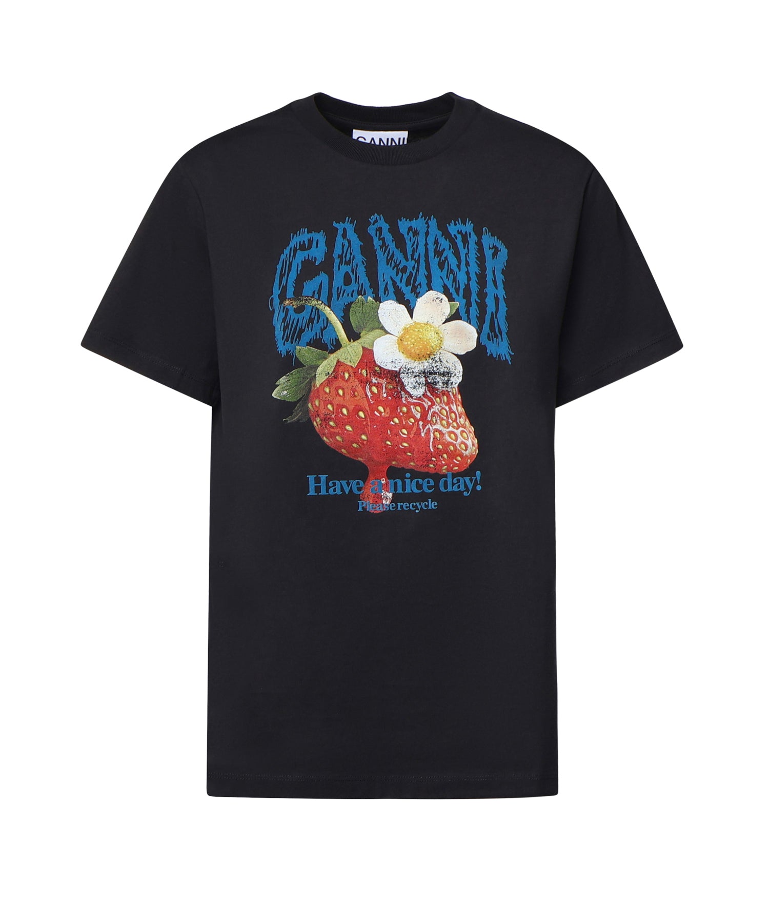 T-shirt BASIC COTTON JERSEY STRAWBERRY PHANTOM A1050257 252 252 GANNI