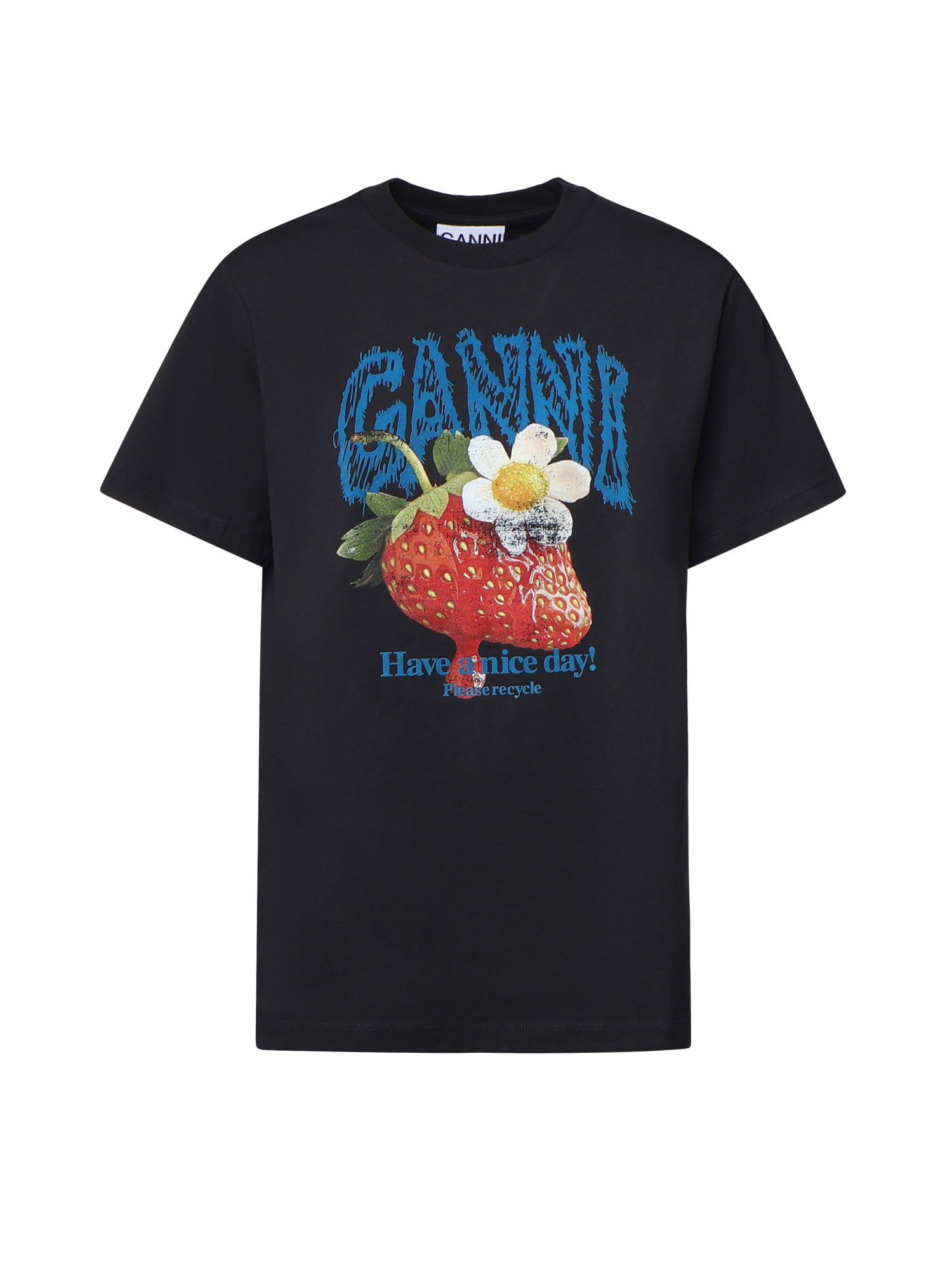 T-shirt BASIC COTTON JERSEY STRAWBERRY PHANTOM A1050257 252 252 GANNI