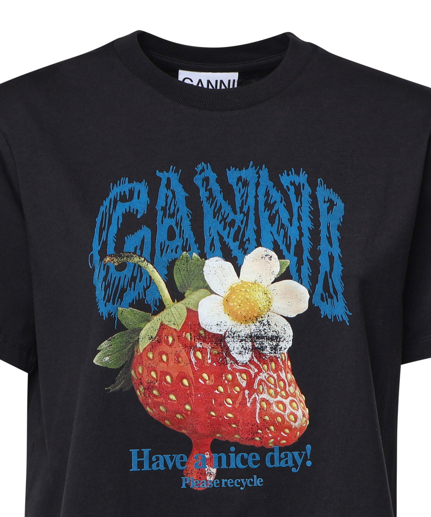 T-shirt BASIC COTTON JERSEY STRAWBERRY PHANTOM A1050257 252 252 GANNI