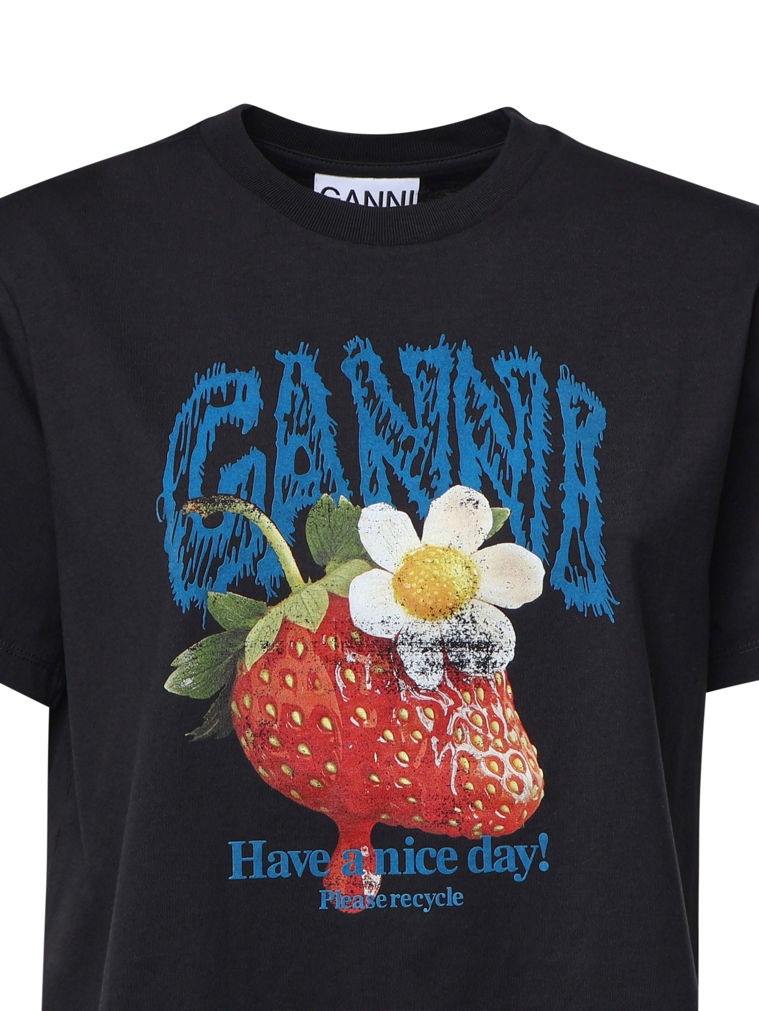 T-shirt BASIC COTTON JERSEY STRAWBERRY PHANTOM A1050257 252 252 GANNI