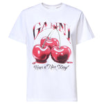 T-shirt BASIC JERSEY CHERRY RELAXED T-SHIRT BRIGHT WHITE T4004 151 151 GANNI