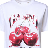 T-shirt BASIC JERSEY CHERRY RELAXED T-SHIRT BRIGHT WHITE T4004 151 151 GANNI