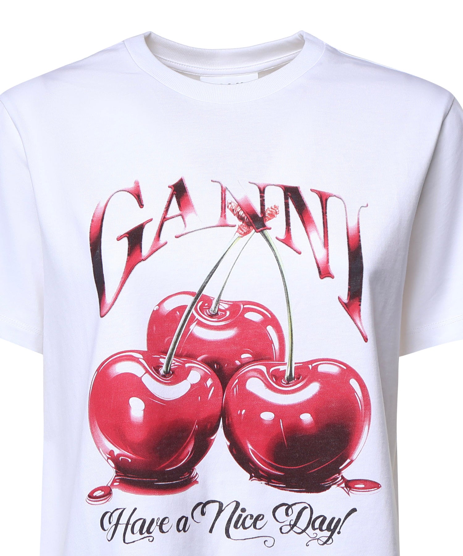 T-shirt BASIC JERSEY CHERRY RELAXED T-SHIRT BRIGHT WHITE T4004 151 151 GANNI