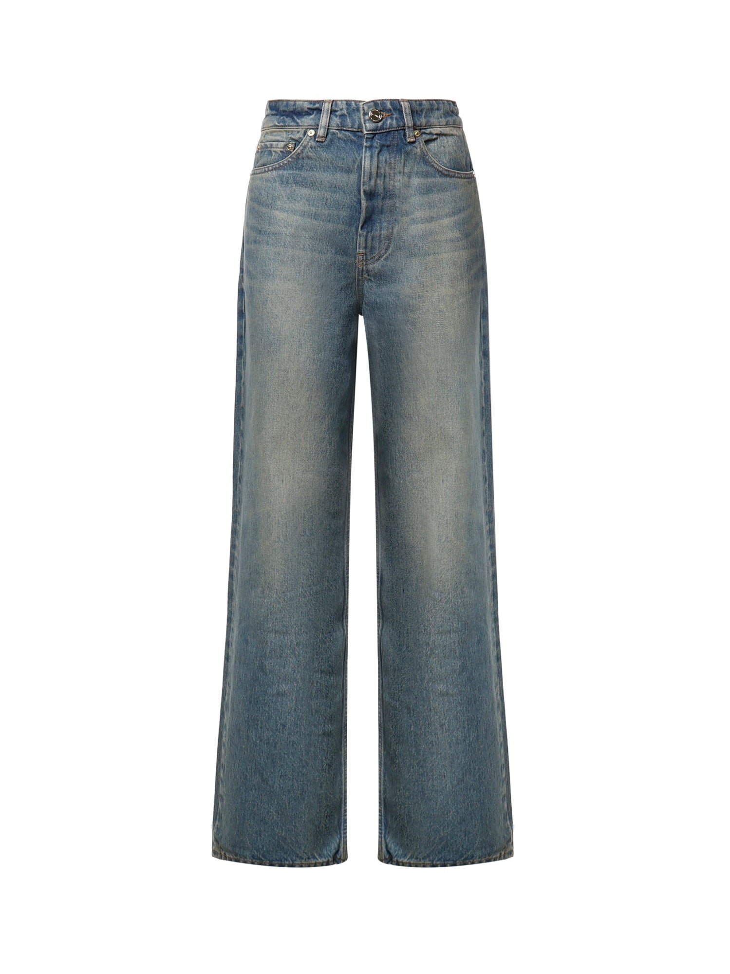 Jeans ESSENTIALS TINT RIGID DENIM IZEY MID BLUE VINTAGE A1100095 567 567 GANNI