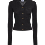 Cardigan MINI RIBBED MERINO CARDIGAN PHANTOM K2474 252 252 GANNI